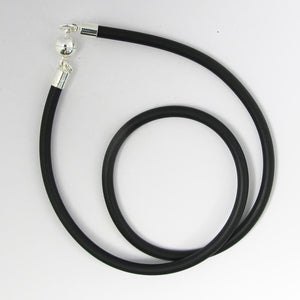 Neopreen 4mm necklace NF SIL 45cm 1pc