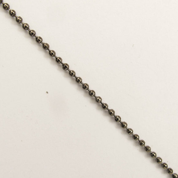 Metal chain 2.4mm ball NF black 4metres
