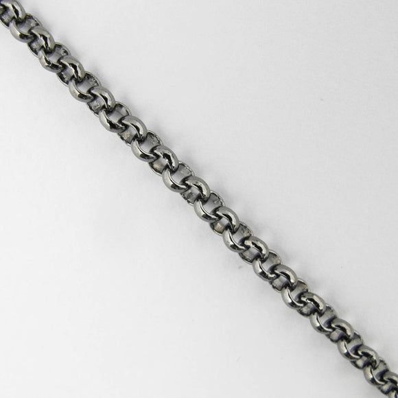 Metal Chain 3mm belcher NF BLACK 2metres