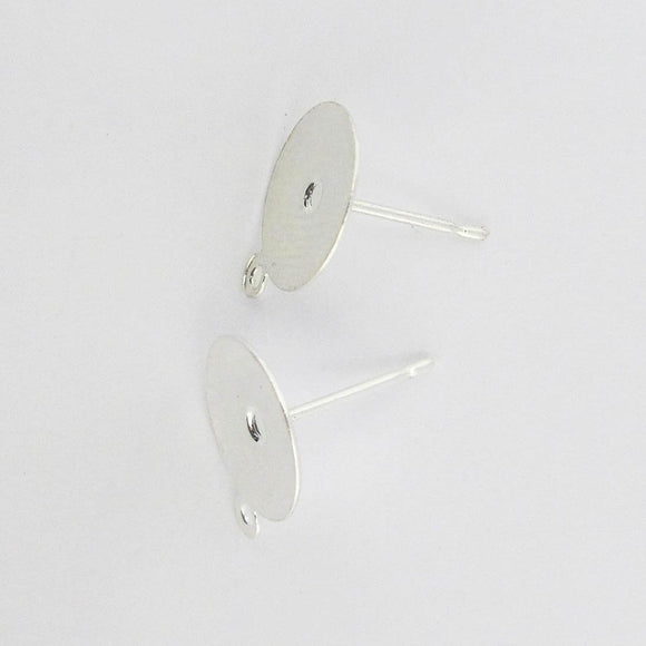 Metal 10mm rnd ER stud/loop NF SIL 10pc