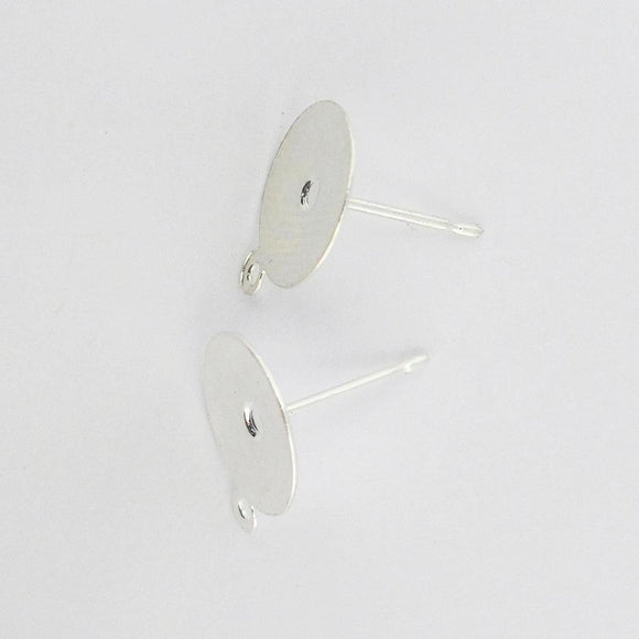 Metal 10mm rnd ER stud/loop NF SIL 100p