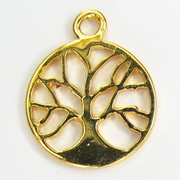 Metal 15mm tree of life pdnt NF GLD 2p