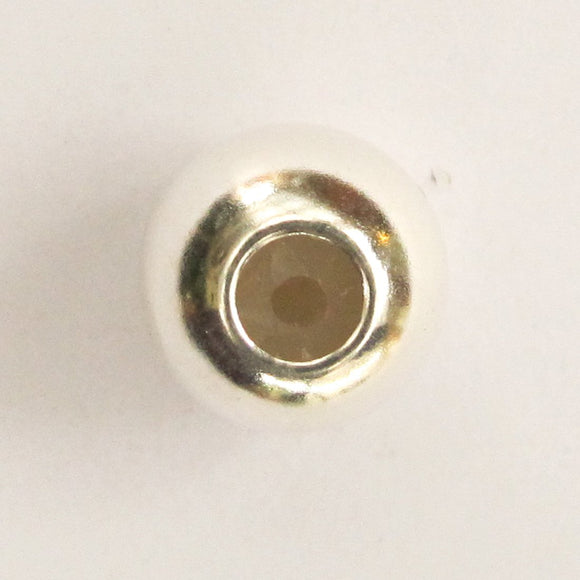 Stering sil 10mm rnd 5mm silicon hole 1p