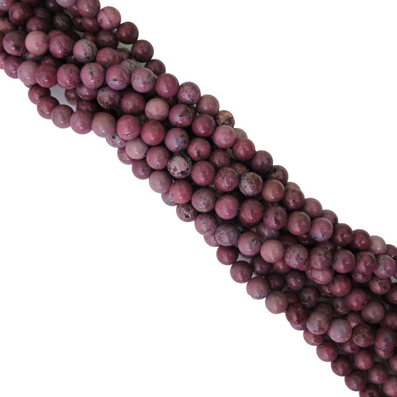 Semi prec 10mm rnd dyed howlite dark lavender 40pcs.