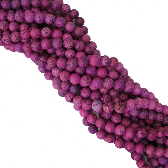 semi prec 10mm rnd howlite grape 40pcs.