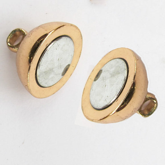 METAL 12mm rnd magnet clasp NF R GLD 2pc