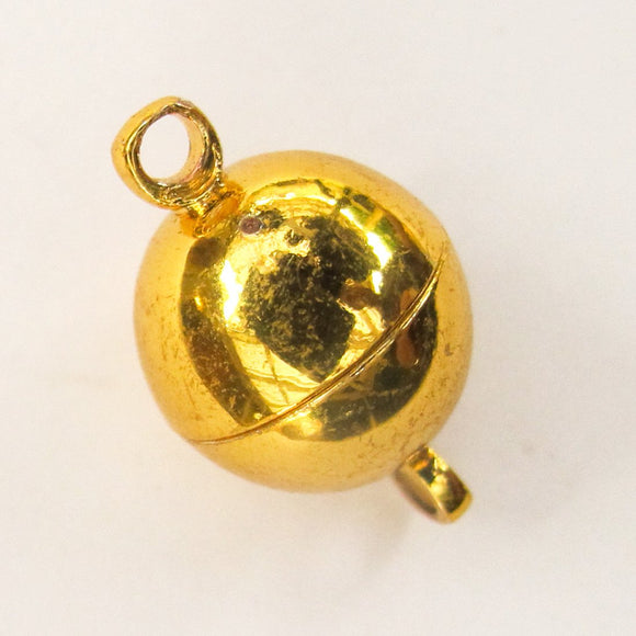 METAL 12mm rnd magnet clasp NF GLD 2pc