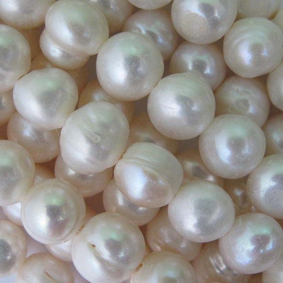 semi prec 11mm rnd pearl 1.5mm hole 33pcs