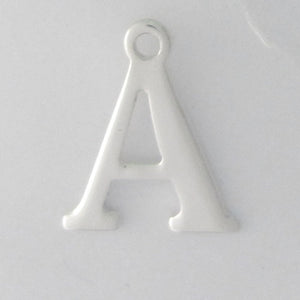 Sterling sil 12mm letter A 1pc