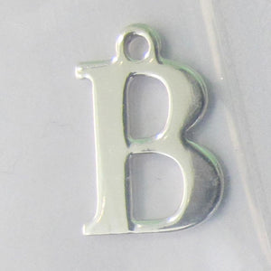 Sterling sil 12mm letter B 1pc