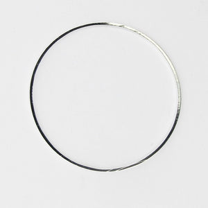 Metal 35mm rnd ring thin NF silver 50pc