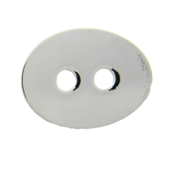 Metal 14x10 oval button clasp NF sil 20