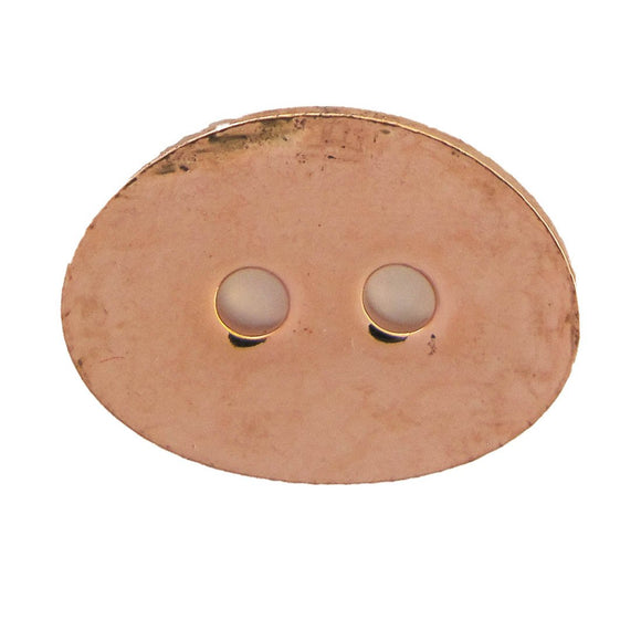 Metal 14x10 oval button clasp NF RGLD 20