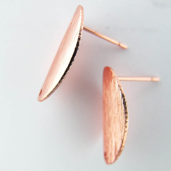 Metal 18x8mm oval E/R stud NF RGLD 4pcs