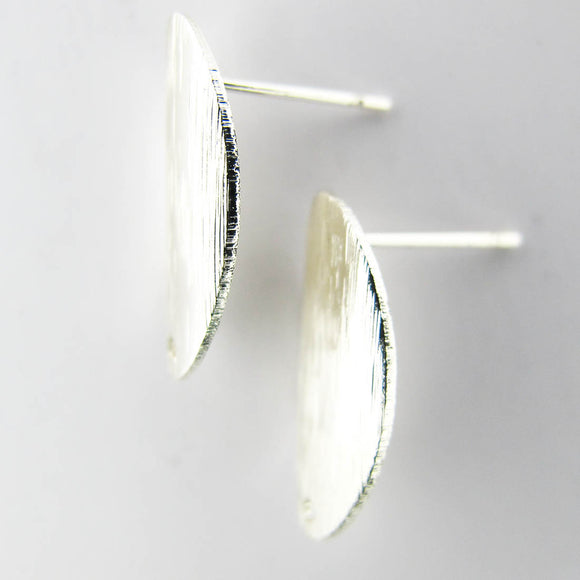 Metal 18x8mm oval E/R stud NF SIL 10cs