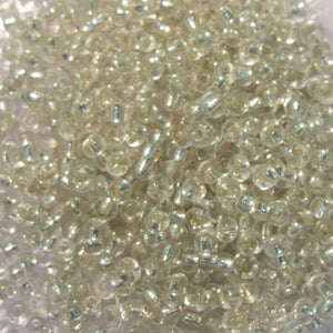 CG seed bead clear silver lined 50g