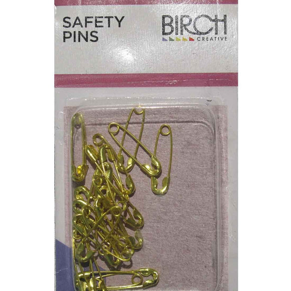 Birch 19mm gold safety pins 50pcs