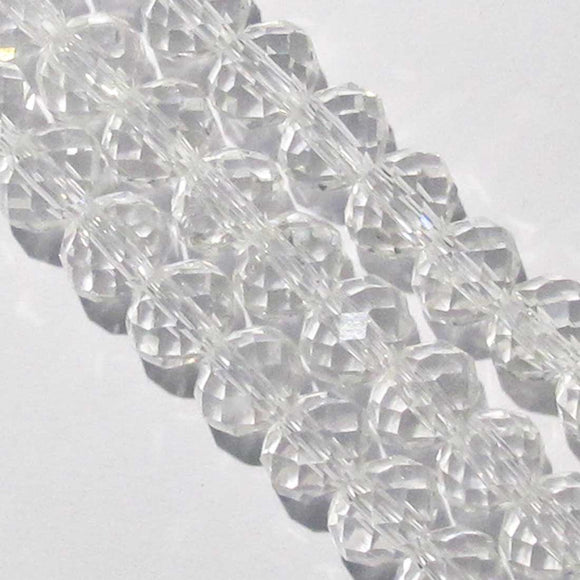 Cg 6x8mm faceted rondel crystal 64 pieces.