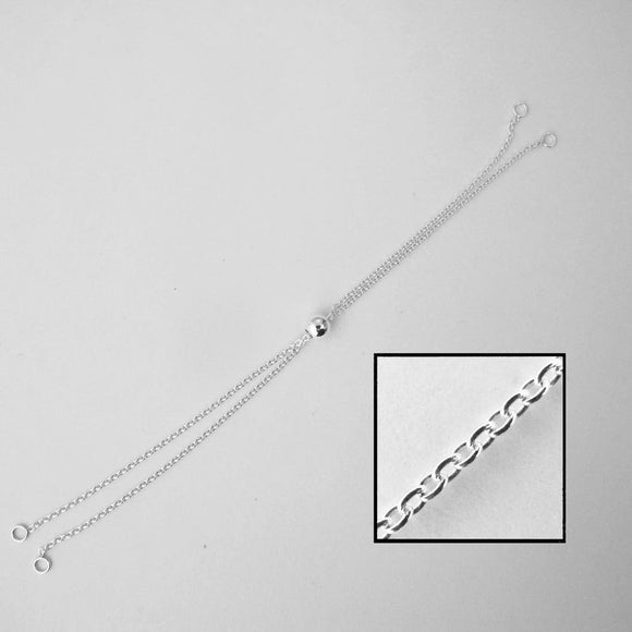 Sterling sil chain bracelet 5mm 14cm