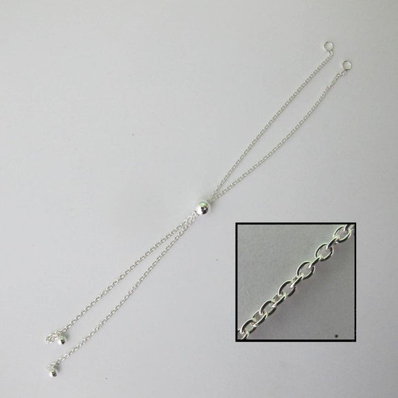 Sterling sil chain brace/3mm drops 14cm