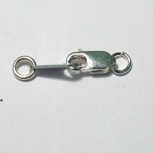 Sterling sil 8.5mm lobter clasp/tag 4set