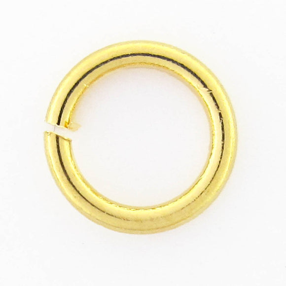 14K Gold Sterling sil 7x1.2mm jump r 2p