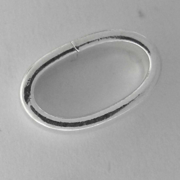 Sterling sil 15x9x3mm oval Jumpring 1pc