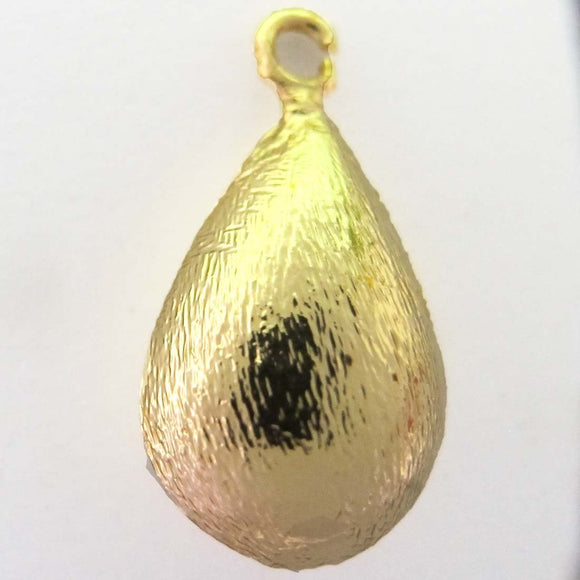 Metal 20x11mm puffy drop NF KC GOLD 4pcs