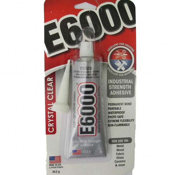 Glue E6000 .1.oz 29.5ml 1 tube.with tip
