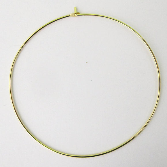 Metal 50mm rnd hoop earring NF GLD 10pcs
