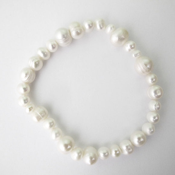 Semi prec pearl bracelet 18cm mixed pearl