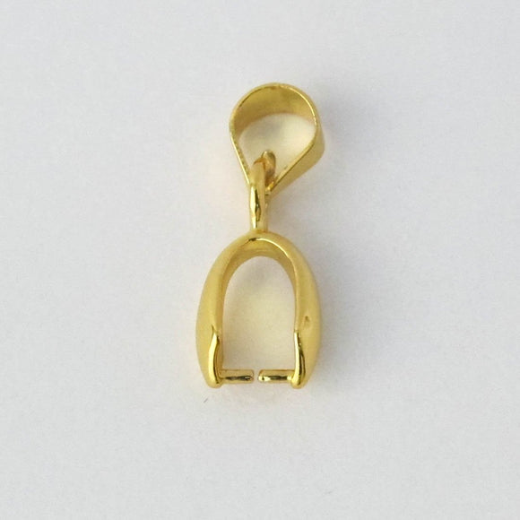 Metal 10mm bail +loop NF GOLD 20pcs