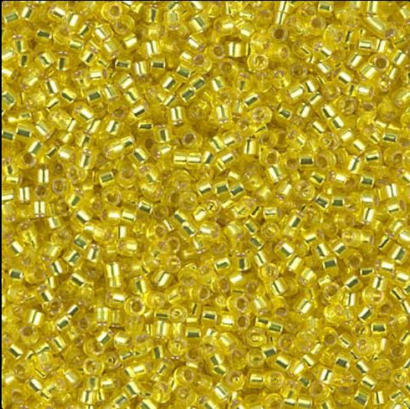 Delica Beads DB 145 Sil Line Yel 5gram