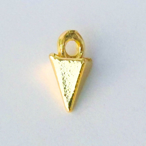 Metal 8mm spike charm NF gld 10pcs