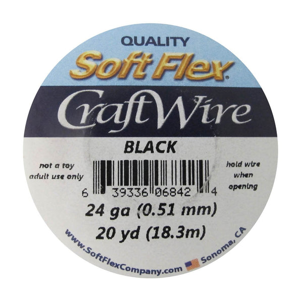 Wire 24 gauge black 18.3m