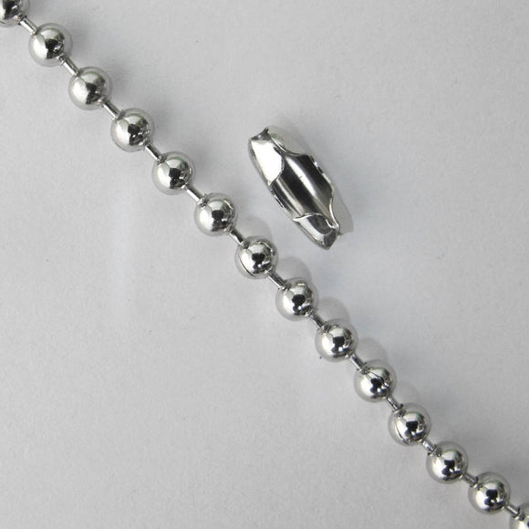 Metal 3.25mm ball chain NF NKL 10con 2mt
