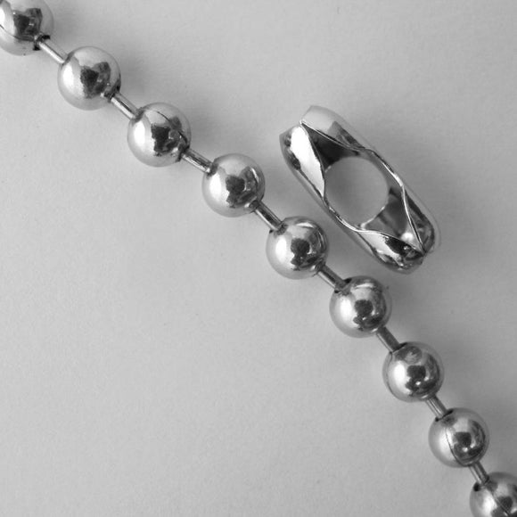 Metal 6.4mm ball chain NF NKL 6con/1mt