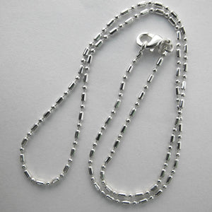 Jewellery 39cm ball/bar chain NF SIL 1pc