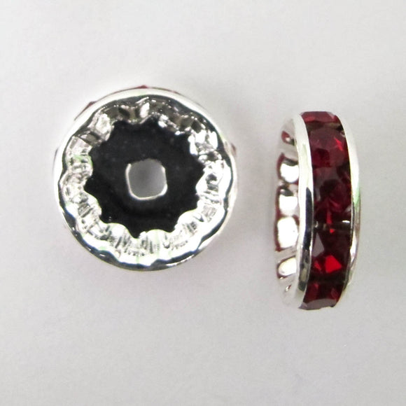 XMASS DECO 12MM DIAMANTE RED 5p