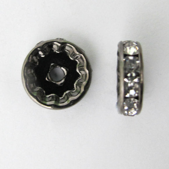 XMASS DECO 12MM DIAMANTE BLK 5pc