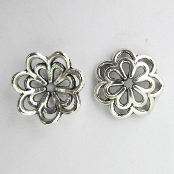 XMASS DECO 15MM BEAD CAP NKL 5pcs