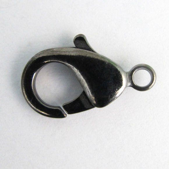 Metal 18mm parrot clasp black 4pcs