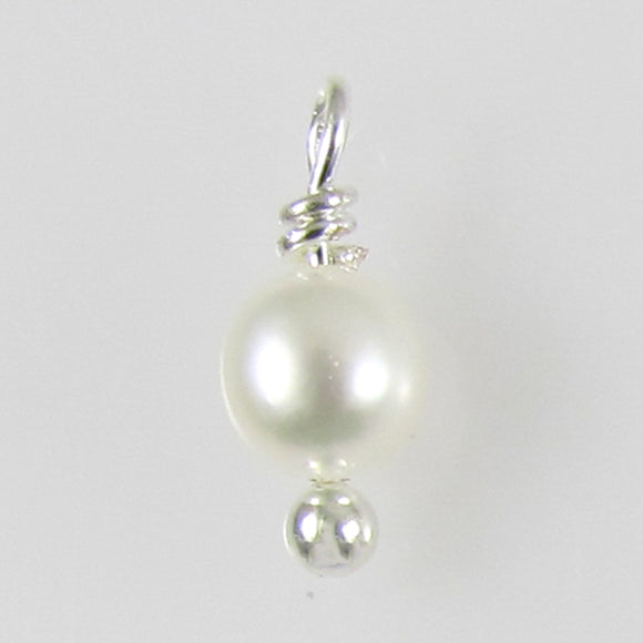 Semi prec 4mm pearl pin/loop silver 30pc