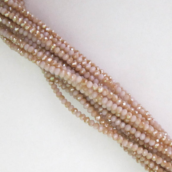 cg 2x3mm faceted rond rose gold AP 155+p