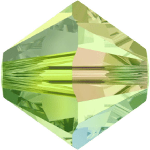 Austrian Crystals 4mm 5328 peridot AB 2X 30pcs
