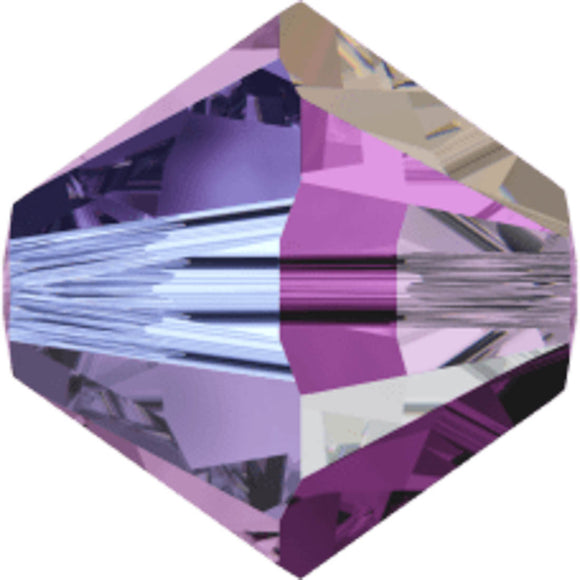 Austrian Crystals 4mm 5328 amethyst AB 2X 30pcs