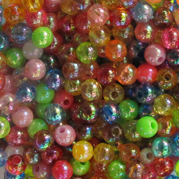 Plas 4mm rnd transpare mix AB 20g/700pcs