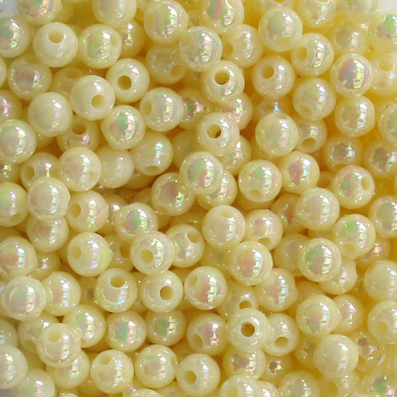 Plas 4mm rnd cream AB 20g/700pcs