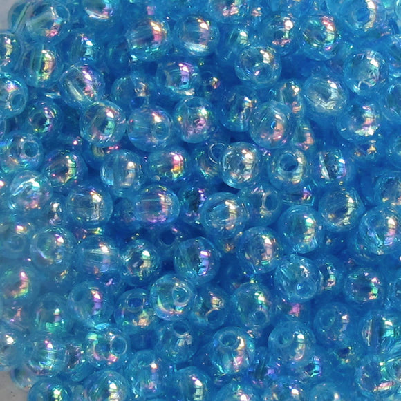 Plas 4mm rnd aqua marine AB 20g/700pcs