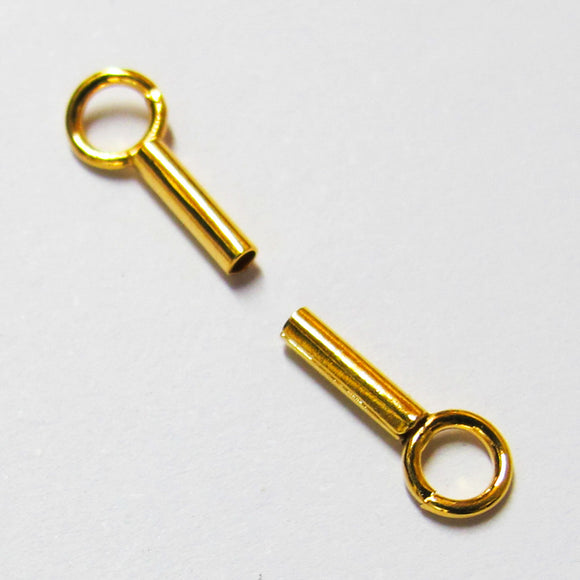 Metal 1.5mm cord end NF GOLD 10pcs